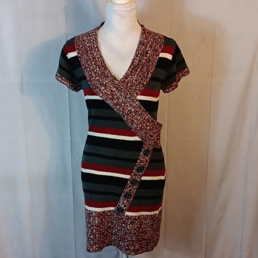 Red Paint Sweater Dress